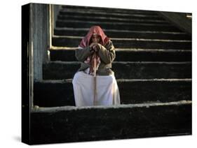 A Palestinian Man at a Soccer Stadium in Gaza City, October 23, 2006-Emilio Morenatti-Stretched Canvas