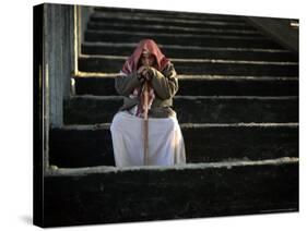 A Palestinian Man at a Soccer Stadium in Gaza City, October 23, 2006-Emilio Morenatti-Stretched Canvas