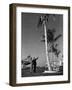 A Pan American Pilot and Flight Attendant the Edge of the Tarmac at Miami International Airport-null-Framed Photographic Print