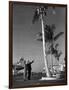 A Pan American Pilot and Flight Attendant the Edge of the Tarmac at Miami International Airport-null-Framed Photographic Print