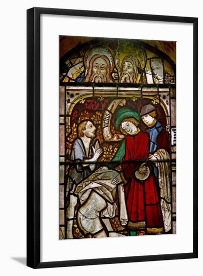 A Panel in the East Window Depicting the Works of Mercy: Clothing the Naked-null-Framed Giclee Print