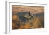 A Panned Shot of a Fallow Deer Running Through the Grasses in Richmond Park-Alex Saberi-Framed Photographic Print