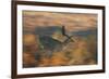 A Panned Shot of a Fallow Deer Running Through the Grasses in Richmond Park-Alex Saberi-Framed Photographic Print