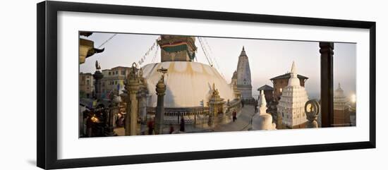 A Panorama Formed of Three Frames Giving a Very Wide Angle View, Kathmandu, Nepal-Don Smith-Framed Photographic Print