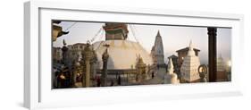 A Panorama Formed of Three Frames Giving a Very Wide Angle View, Kathmandu, Nepal-Don Smith-Framed Photographic Print