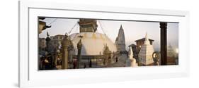 A Panorama Formed of Three Frames Giving a Very Wide Angle View, Kathmandu, Nepal-Don Smith-Framed Photographic Print