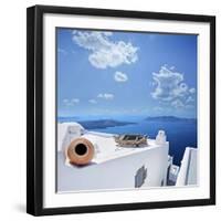 A Panorama from Santorini Island, Greece-Ljsphotography-Framed Photographic Print