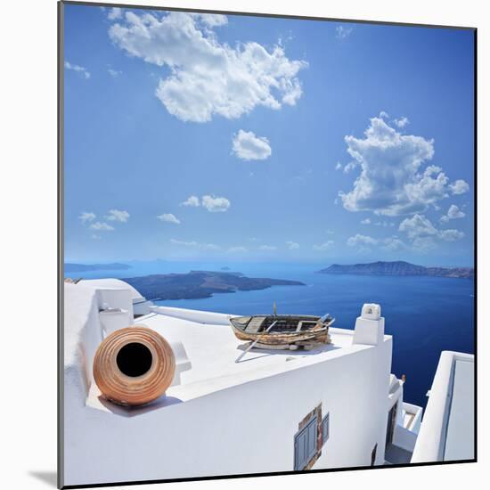 A Panorama from Santorini Island, Greece-Ljsphotography-Mounted Photographic Print