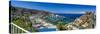 A Panorama of Avalon on Catalina Island-Andrew Shoemaker-Stretched Canvas