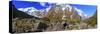 A Panorama of Mountains at the Entrance to Milford Sound, South Island, New Zealand-Paul Dymond-Stretched Canvas