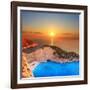 A Panorama of Sunset over Zakynthos Island, Greece-Ljsphotography-Framed Photographic Print