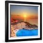 A Panorama of Sunset over Zakynthos Island, Greece-Ljsphotography-Framed Photographic Print