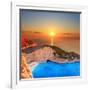 A Panorama of Sunset over Zakynthos Island, Greece-Ljsphotography-Framed Photographic Print