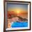 A Panorama of Sunset over Zakynthos Island, Greece-Ljsphotography-Framed Photographic Print