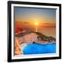 A Panorama of Sunset over Zakynthos Island, Greece-Ljsphotography-Framed Photographic Print