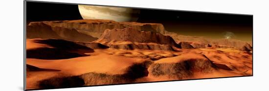 A Panorama of the Strange, Mesa-Like Mountains on Io-Stocktrek Images-Mounted Photographic Print