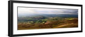 A Panoramic Landscape View Near Hay Bluff, Powys, Wales, United Kingdom, Europe-Graham Lawrence-Framed Photographic Print