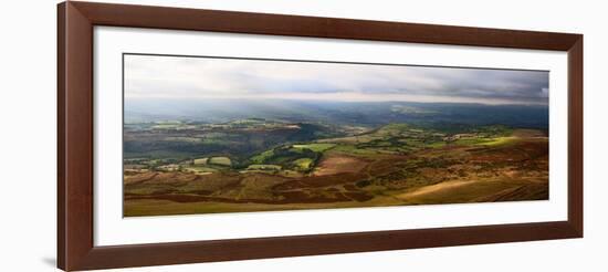 A Panoramic Landscape View Near Hay Bluff, Powys, Wales, United Kingdom, Europe-Graham Lawrence-Framed Photographic Print