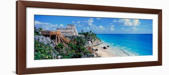 A Panoramic of Mayan Ruins of Ruinas De Tulum (Tulum Ruins) and El Castillo at Sunset-null-Framed Photographic Print