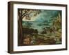 A Panoramic River Landscape with Judah and Tamar-Lucas Gassel-Framed Giclee Print