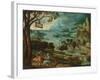 A Panoramic River Landscape with Judah and Tamar-Lucas Gassel-Framed Giclee Print