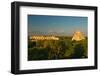 A panoramic view from left to right: Nunnery Quadrangle and the Pyramid of the Magician, Mayan r...-null-Framed Photographic Print