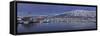 A panoramic view of a port-Richard Bryant-Framed Stretched Canvas