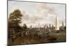 A Panoramic View of Amsterdam with a Barge and Smallships on the Buiten-Amstel-Abraham Storck-Mounted Giclee Print