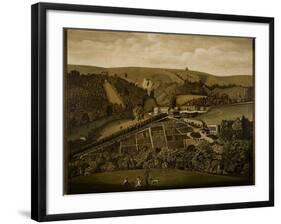 A Panoramic View of Ashcombe, Wiltshire, 1770-null-Framed Giclee Print