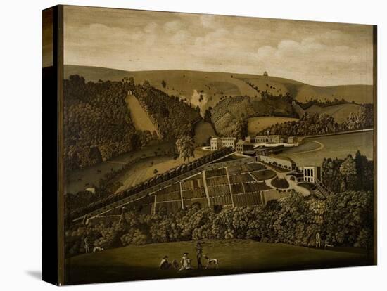 A Panoramic View of Ashcombe, Wiltshire, 1770-null-Stretched Canvas