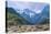 A Panoramic View of Cascading Waterfalls and Mountain Backdrop-Andreas Brandl-Stretched Canvas