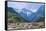 A Panoramic View of Cascading Waterfalls and Mountain Backdrop-Andreas Brandl-Framed Stretched Canvas