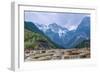 A Panoramic View of Cascading Waterfalls and Mountain Backdrop-Andreas Brandl-Framed Photographic Print