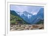 A Panoramic View of Cascading Waterfalls and Mountain Backdrop-Andreas Brandl-Framed Photographic Print