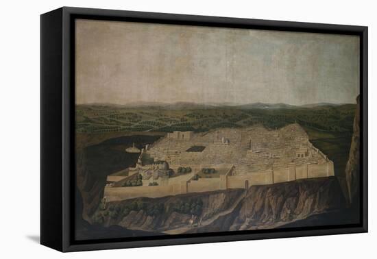 A Panoramic View of Jerusalem-Filipo Or Frederico Bartolini-Framed Stretched Canvas