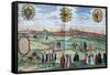 A Panoramic View of Nuremberg, with Figures in Local Dress in the Foreground, C.1575-null-Framed Stretched Canvas