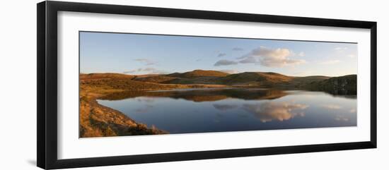 A Panoramic View of Pant Y Llyn Lake, Epynt, Powys, Wales, United Kingdom, Europe-Graham Lawrence-Framed Photographic Print