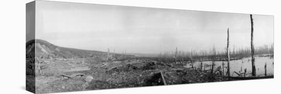 A Panoramic View of the Ancre Valley, Seen from Near Hamel, Looking Towards Miramount-Robert Hunt-Stretched Canvas