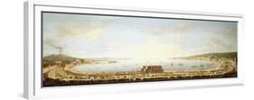 A Panoramic View of the Bay of Naples, with the Royal Procession to Piedigrotta-Antonio Joli-Framed Giclee Print