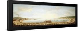 A Panoramic View of the Bay of Naples, with the Royal Procession to Piedigrotta-Antonio Joli-Framed Giclee Print