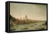 A Panoramic View of the City of London from the Thames Near the Water Gate of Somerset House-Antonio Joli-Framed Stretched Canvas