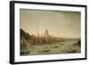 A Panoramic View of the City of London from the Thames Near the Water Gate of Somerset House-Antonio Joli-Framed Giclee Print