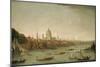 A Panoramic View of the City of London from the Thames Near the Water Gate of Somerset House-Antonio Joli-Mounted Giclee Print