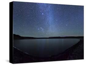 A Panoramic View of the Milky Way and La Azul Lagoon in Somuncura, Argentina-Stocktrek Images-Stretched Canvas