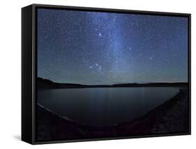 A Panoramic View of the Milky Way and La Azul Lagoon in Somuncura, Argentina-Stocktrek Images-Framed Stretched Canvas