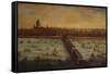 A Panoramic View of the River Thames and the City of London Taken from the-English School-Framed Stretched Canvas
