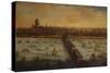 A Panoramic View of the River Thames and the City of London Taken from the-English School-Stretched Canvas