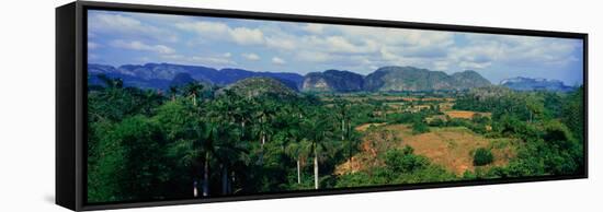 A Panoramic View of the Valle De Vinales, in Central Cuba-null-Framed Stretched Canvas