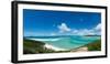 A panoramic view of the world-famous Whitehaven Beach on Whitsunday Island, Queensland, Australia-Logan Brown-Framed Photographic Print