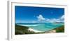 A panoramic view of the world-famous Whitehaven Beach on Whitsunday Island, Queensland, Australia-Logan Brown-Framed Photographic Print